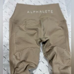 Alphalete aero leggings, color taupe, size XS.